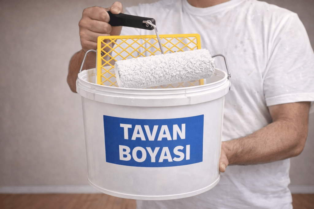 Tavan boyasi hazirlanisi